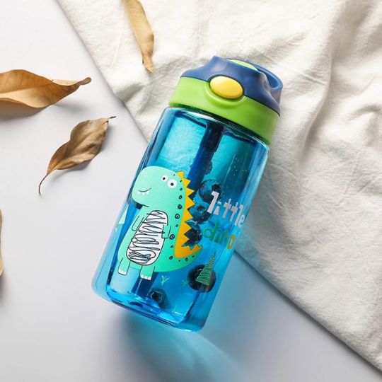 gourde-enfant-bleu-avec-motif-dinosaure