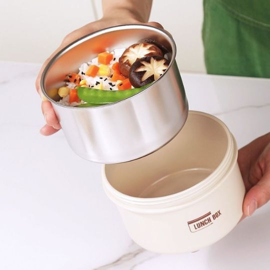 bol en inox qui entre dans un lunch box isotherme
