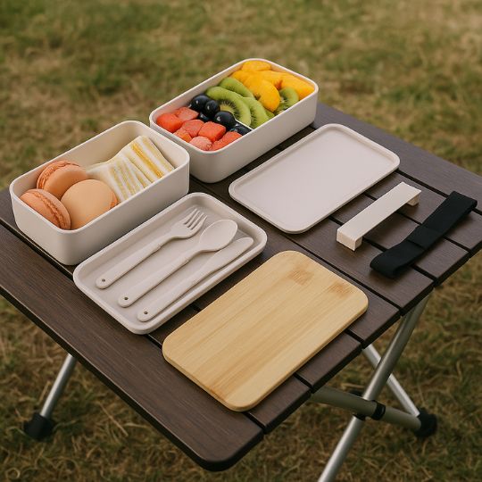 lunch box isotherme blanche en morceaux pour montrer tous les pièces