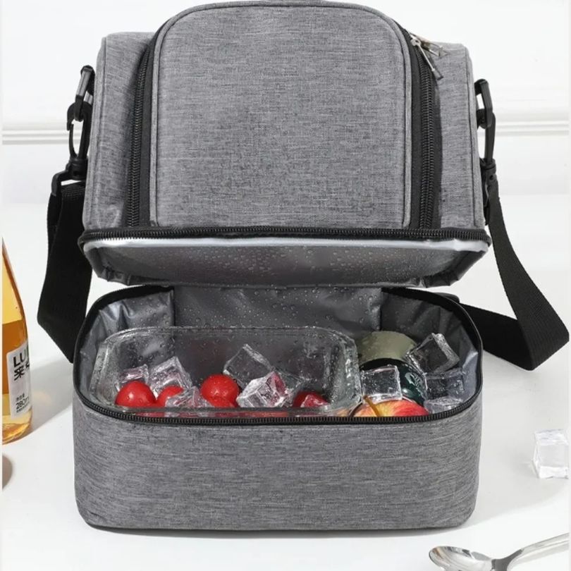 sac thermo gris ouvert