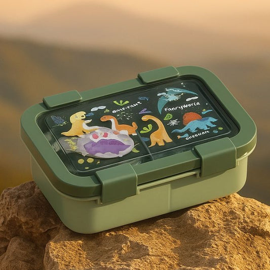 présentation d'uine boiteà gouter pour enfant vert