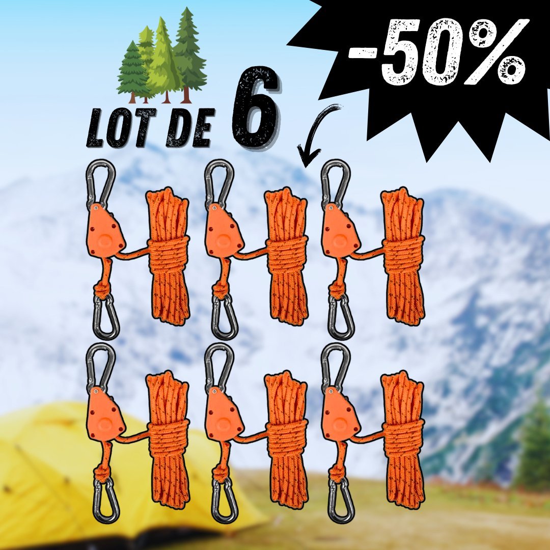 Corde à poulie réglable | FlexiRope™ - CampnGround