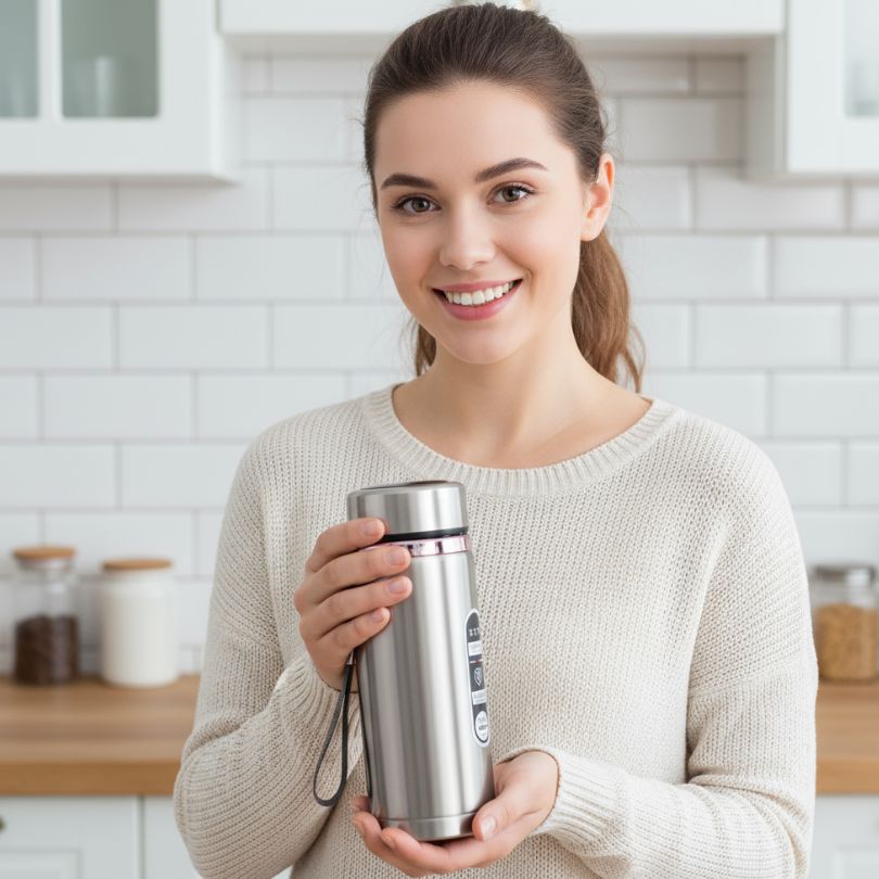 Mug de voyage 1 L avec bouchon intelligent - AromaSteel