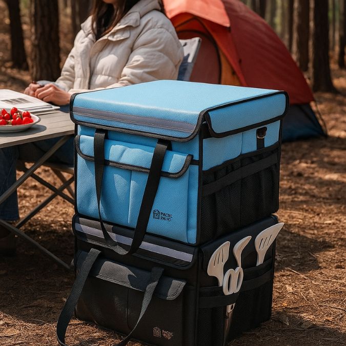 présentation d'une glaciere sac en plein air pour garder les repas frais