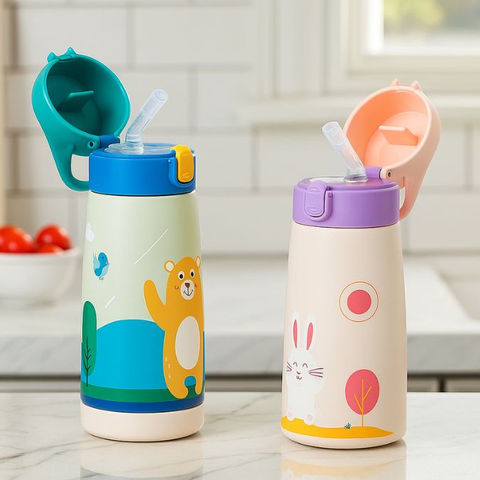 gourde enfant isotherme équipées de paille