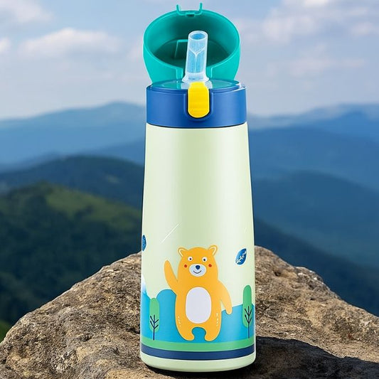 présentation d'une gourde enfant isotherme avec motif ours
