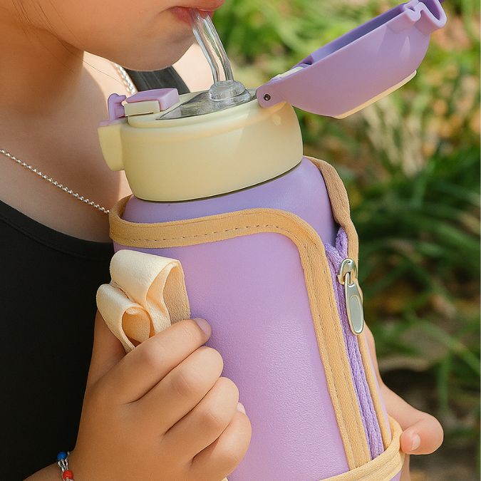 Gourde Enfant - FreshBuddy 500ml Housse isotherme