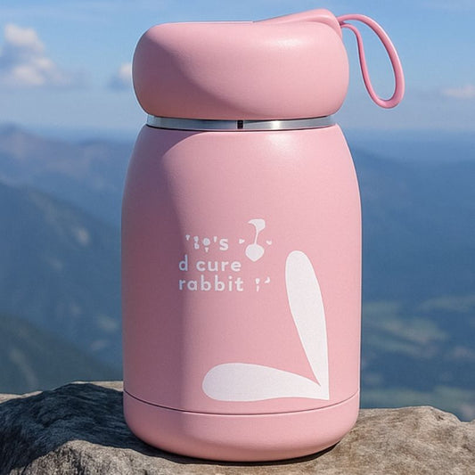 présentation d'une gourde inox enfant de 320 ml rose
