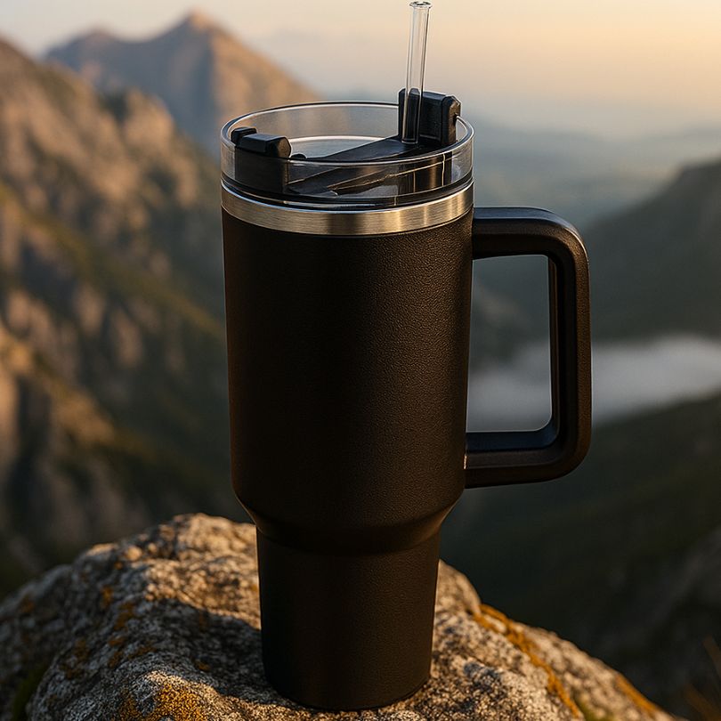 gourde isotherme 1200 ml noir au soleil