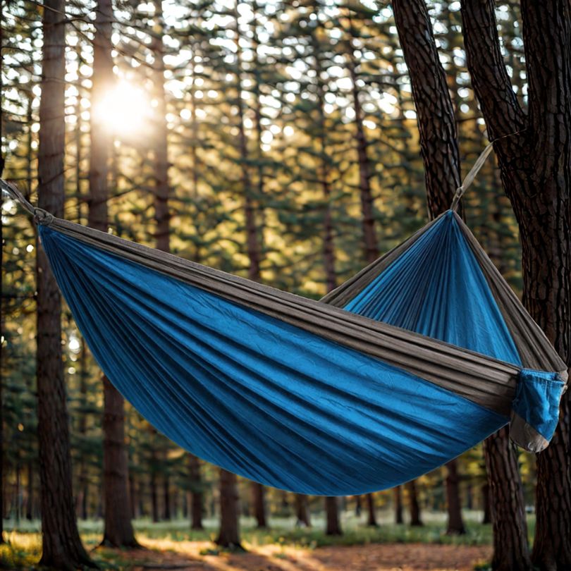hamac-camping-bleu-portable-confortable