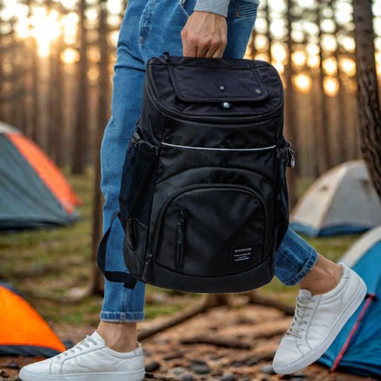 homme-qui-tient-un-sac-a-dos-isotherme-noir