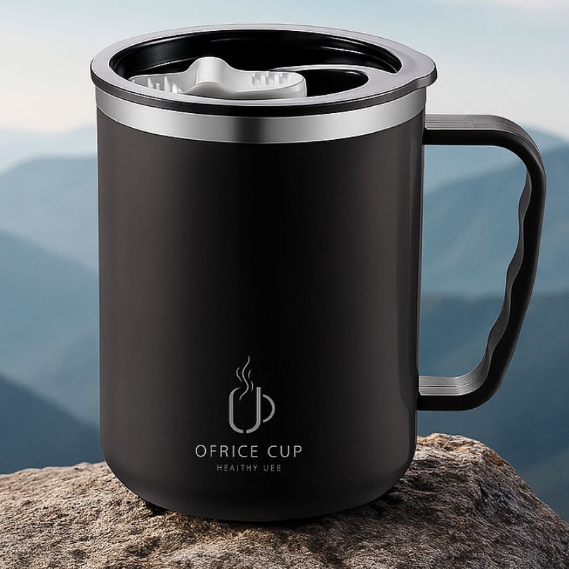 isotherme tasse noir avec poignée