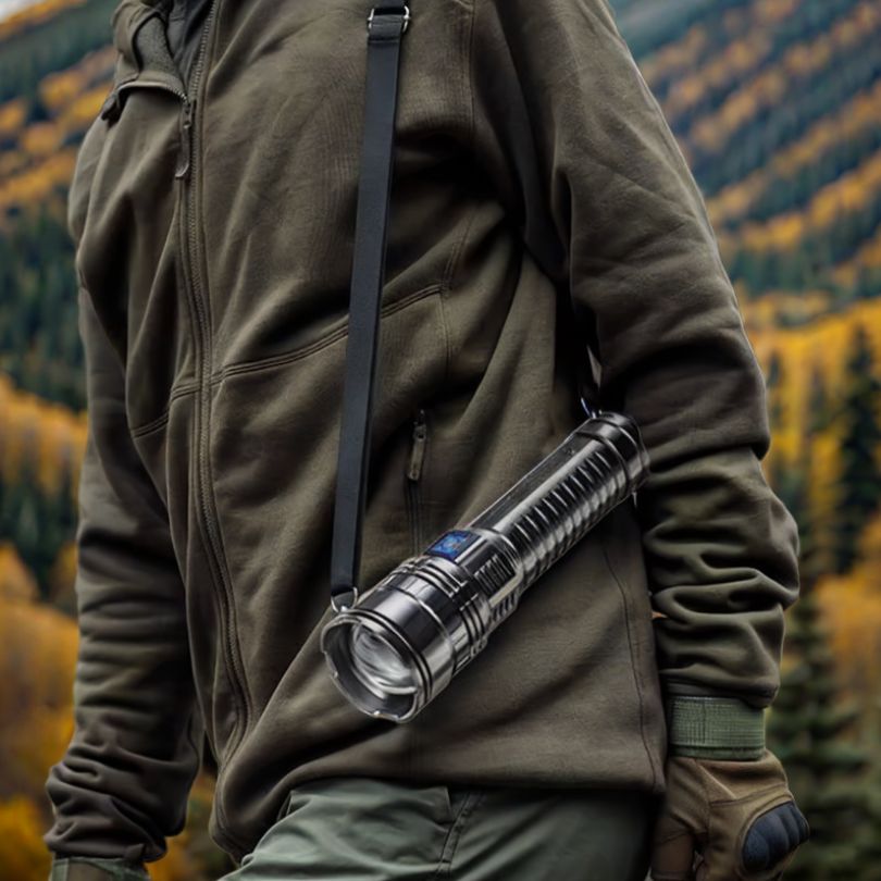 lampe-torche-puissante-transportee-par-homme-en-nature