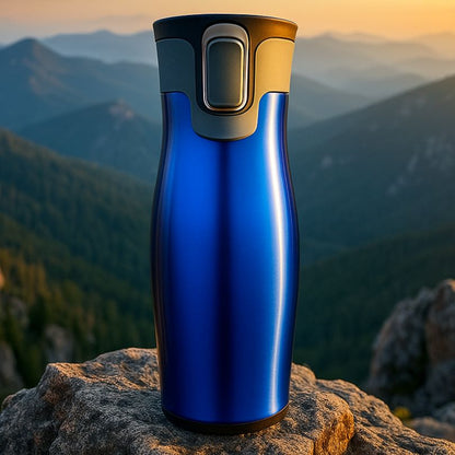 mug isotherme bleu brillant