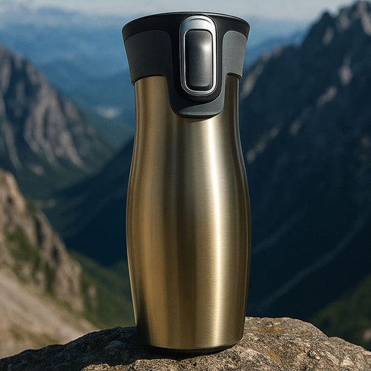 présentation mug isotherme couleur or