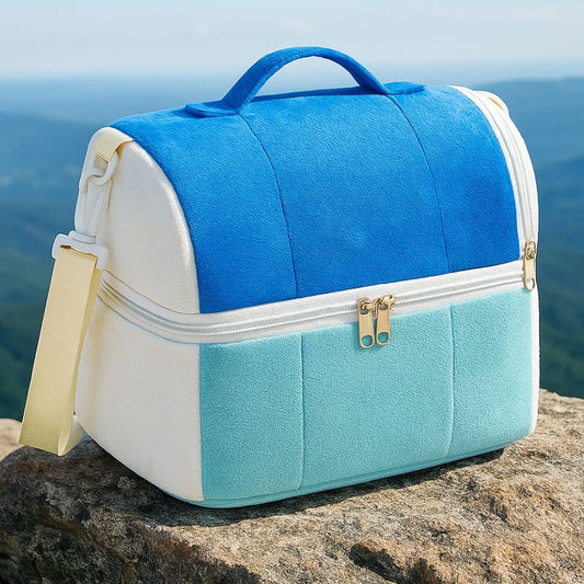 petit sac isotherme bleu