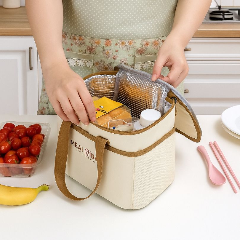 lunch box dans petite glaciere ouverte
