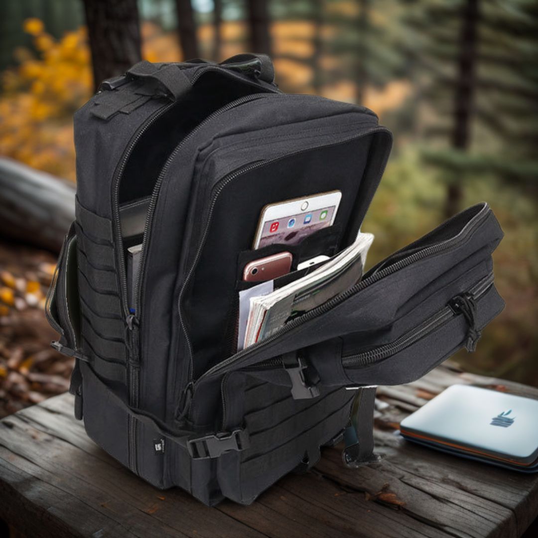 sac-à-dos-militaire-noir-ouvert-qui-montre-lintérieur