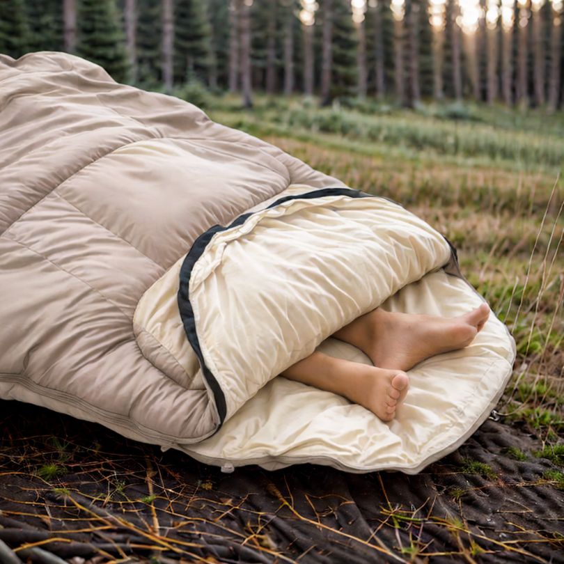 sac-de-couchage-0-degré-avec-pieds-qui-sort