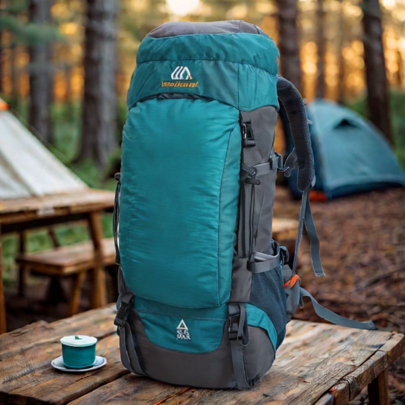sac-de-randonnée-bleu-sur-table-aventure