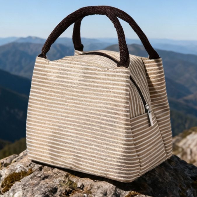 sac gamelle kaki en plein air