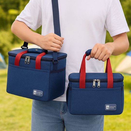homme qui tient deux sac glaciere dans ses mains