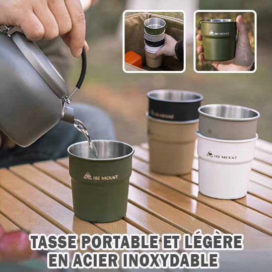 Tasse Empilable en Acier Inoxydable | EasyKup™ - CampnGround