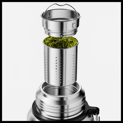 présentation de l'infuseur à thé intégré au thermos isotherme
