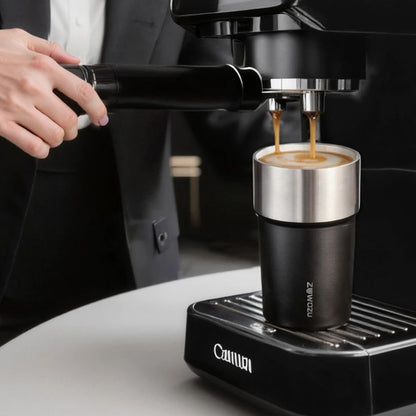 remplissage de thermos cafe